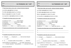 Son - sont - Homonymes - Exercices : Primaire 2 - PDF à imprimer