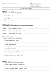 Alphabet - Examen Evaluation - Vocabulaire : Primaire 2 - PDF à imprimer