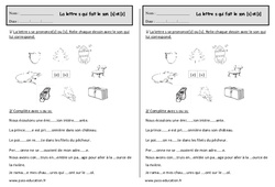 Son [s] et  [z] - Exercices  : Primaire 2 - PDF à imprimer