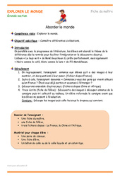 Aborder le monde - Séquence - Fiche de préparation : Maternelle 2 - PDF à imprimer