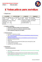 Education aux médias - Séquence - Fiche de préparation : Primaire 4, 5 - PDF à imprimer