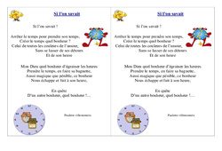 Poésie - Si l’on savait -   Français : Primaire 2 - PDF à imprimer
