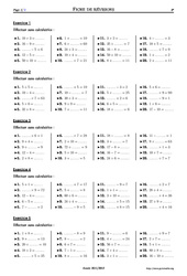 Calcul mental - Exercices corrigés - Mathématiques - Fiches de révisions : Primaire 6 - PDF à imprimer