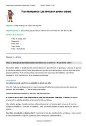 Services et acteurs urbains - Séquence - Fiche de préparation : Primaire 2 - PDF à imprimer