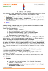 Se repérer dans le mois - Séquence - Fiche de préparation : Maternelle 2 - PDF à imprimer