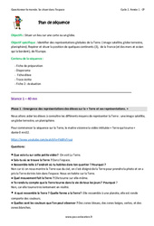 Représenter la terre - Séquence - Fiche de préparation : Primaire 1 - PDF à imprimer