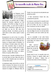 La nouvelle école de Mama Zou - La rentrée - Lecture : Primaire 3 - PDF à imprimer