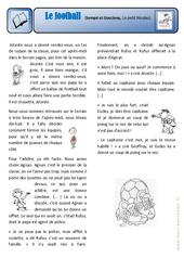 Le football - Le petit Nicolas - Exercices - Lecture - Récit : Primaire 3 - PDF à imprimer