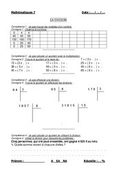 Division - Examen Evaluation : Primaire 4, 5 - PDF à imprimer