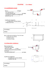 Volumes - Grandeurs et Mesures - Exercices - Examen Contrôle - Mathématiques : Secondaire 1 - PDF à imprimer