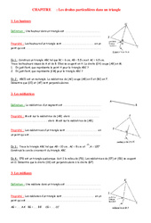 Droites remarquables - Géométrie - Exercices - Examen Contrôle - Mathématiques : Secondaire 2 - PDF à imprimer