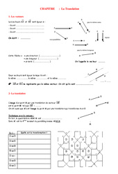Parallélogrammes - Translations - Géométrie - Exercices - Examen Contrôle - Mathématiques : Secondaire 2 - PDF à imprimer