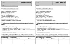 Situer la phrase - Grammaire - Exercices corrigés : Primaire 2 - PDF à imprimer