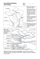 Rivières et fleuves - Exercices - Espace temps : Primaire 2 - PDF à imprimer