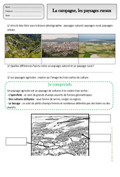 Campagne - Paysages ruraux - Exercices - Espace temps : Primaire 2 - PDF à imprimer