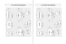 Polygones - Surfaces - Cours, Leçon : Primaire 3, 4, 5 - PDF à imprimer
