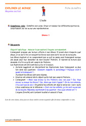 L’ouïe - Séquence - Fiche de préparation : Maternelle 1 - PDF à imprimer