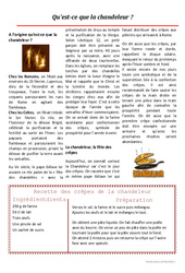 Chandeleur - Texte documentaire - Lecture - Compréhension : Primaire - PDF à imprimer