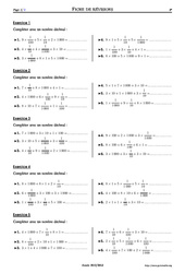 Décomposition de décimaux - Exercices corrigés - Mathématiques - Soutien scolaire : Primaire 6 - PDF à imprimer
