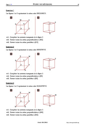 Représentation dans l'espace - 6ème – Exercices corrigés – Mathématiques - Géométrie – Collège – Soutien scolaire - PDF à imprimer
