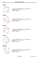 Cercle et théorème de Pythagore - Exercices corrigés - Mathématiques - Géométrie - Soutien scolaire : Secondaire 2 - PDF à imprimer