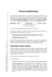 Phrases - Cours - Exercices corrigés - Grammaire - Soutien scolaire : Primaire 6 - PDF à imprimer