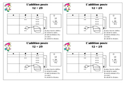 Addition posée - Cours, Leçon : Primaire 2 - PDF à imprimer