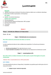 Ponctuation - Séquence - Fiche de préparation : Primaire 2 - PDF à imprimer