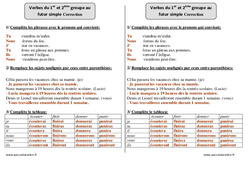Futur simple - 1er ème groupe - Exercices corrigés : Primaire 3 - PDF à imprimer