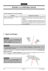 Symétrie axiale - Géométrie - Cours - Exercices - Mathématiques : Primaire 6 - PDF à imprimer