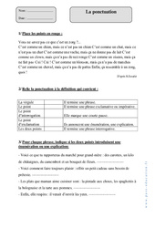 Ponctuation - Exercices corrigés - Grammaire : Primaire 4 - PDF à imprimer