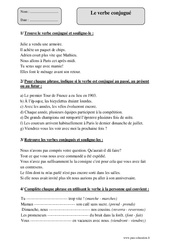 Verbe conjugué - Exercices corrigés - Grammaire : Primaire 4 - PDF à imprimer