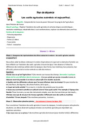 Outils agricoles autrefois et aujourd’hui - Fiche de préparation - Séquence : Primaire 3 - PDF à imprimer