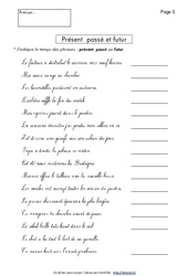 Présent passé et futur - Conjugaison - Français : Primaire 2 - PDF à imprimer