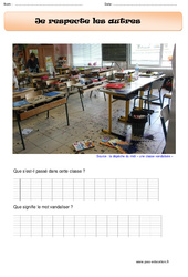 Je respecte les autres - Exercices - Instruction civique : Primaire 1 - PDF à imprimer