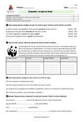 Sujet du verbe - Examen Evaluation - Bilan : Primaire 5 - PDF à imprimer