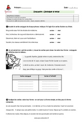Distinguer le verbe - Examen Evaluation - Bilan : Primaire 4 - PDF à imprimer