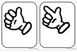 Cartes doigts - Affichages pour la classe : Maternelle 1, 2 - PDF à imprimer