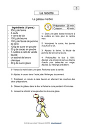 Recette - Lecture fonctionnelle - Français : Primaire 2 - PDF à imprimer