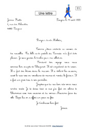 Une lettre - Lecture fonctionnelle - Français : Primaire 2 - PDF à imprimer