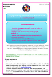Conseil municipal - EMC - Séquence - Fiche de préparation : Primaire 3 - PDF à imprimer