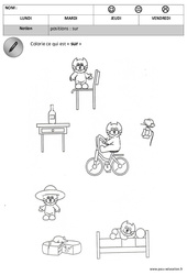 Sur - Espace : Maternelle 1 - PDF à imprimer