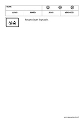 Puzzle - Logique : Maternelle 1 - PDF à imprimer