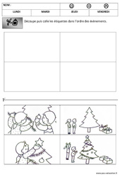 Images séquentielles - Temps - Noël : Maternelle 1 - PDF à imprimer
