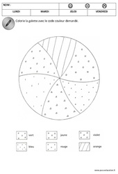 Coloriage codé - Fête des rois : Maternelle 1 - PDF à imprimer