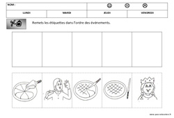 Images séquentielles - La galette - Fête des rois : Maternelle 1 - PDF à imprimer