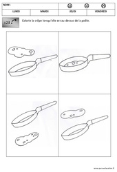 Dessus - Dessous - Chandeleur : Maternelle 1 - PDF à imprimer