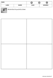 Puzzle clown - Carnaval : Maternelle 1 - PDF à imprimer