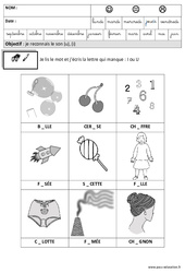 J'entends u ou i et j'écris - Phonologie : Maternelle 2 - PDF à imprimer