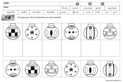 Discrimination visuelle - Lecture - Noël : Maternelle 2 - PDF à imprimer